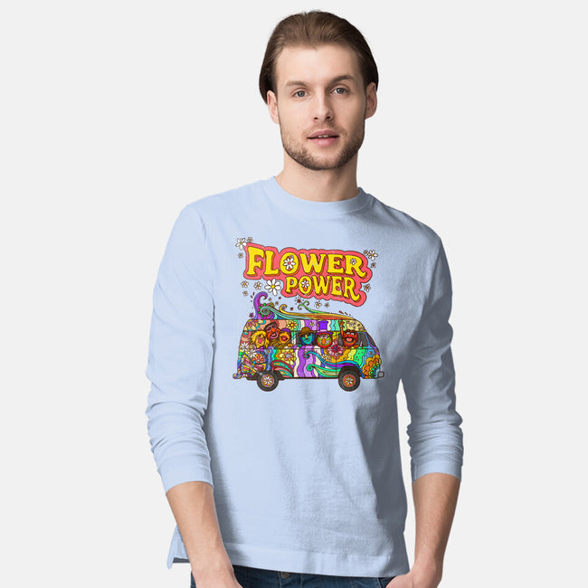 Flower Power Bus-Mens-Long Sleeved-Tee-drbutler