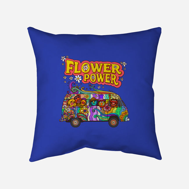 Flower Power Bus-None-Removable Cover-Throw Pillow-drbutler