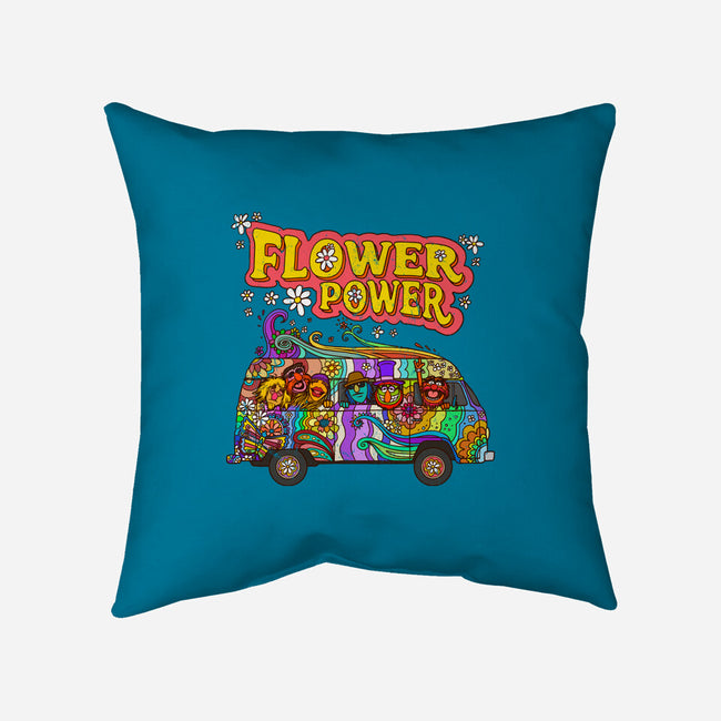 Flower Power Bus-None-Removable Cover-Throw Pillow-drbutler