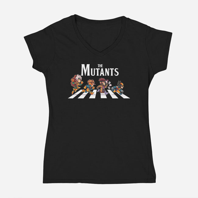 The Mutants-Womens-V-Neck-Tee-2DFeer