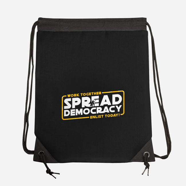 Spread Democracy-None-Drawstring-Bag-rocketman_art