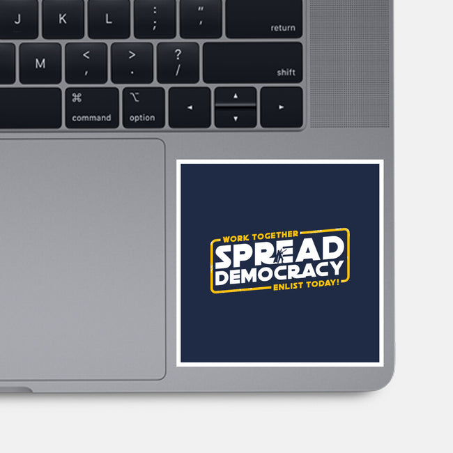 Spread Democracy-None-Glossy-Sticker-rocketman_art