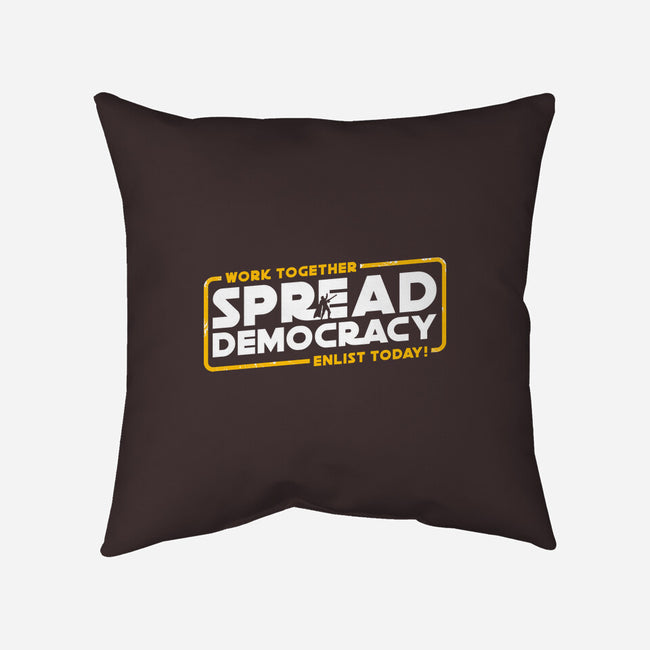 Spread Democracy-None-Removable Cover w Insert-Throw Pillow-rocketman_art