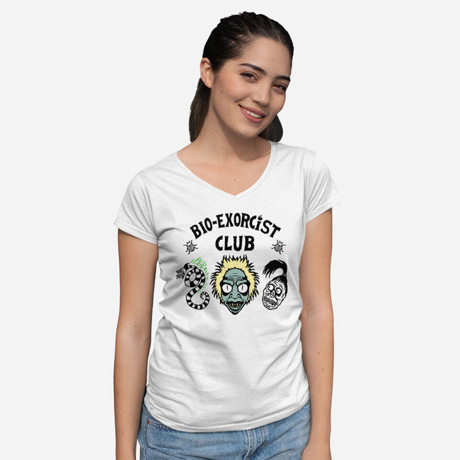 Bio Exorcists Club-Womens-V-Neck-Tee-demonigote