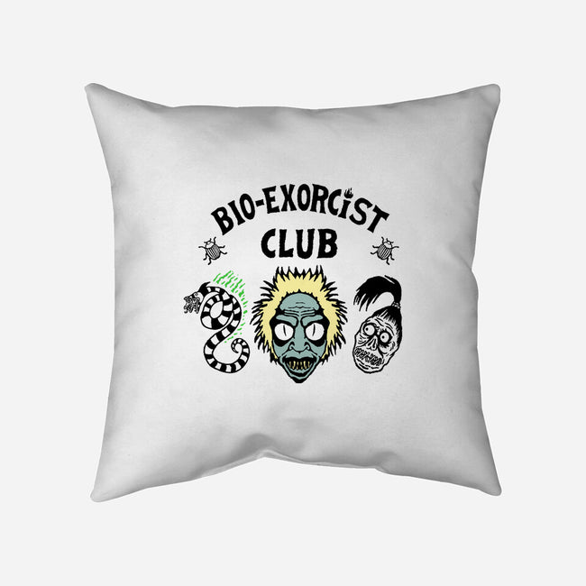 Bio Exorcists Club-None-Removable Cover-Throw Pillow-demonigote