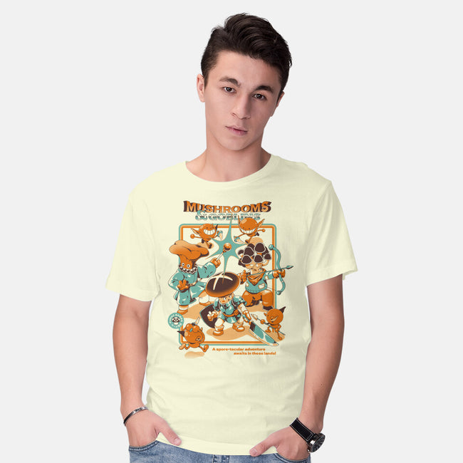 Mushrooms And Goblins-Mens-Basic-Tee-ilustrata