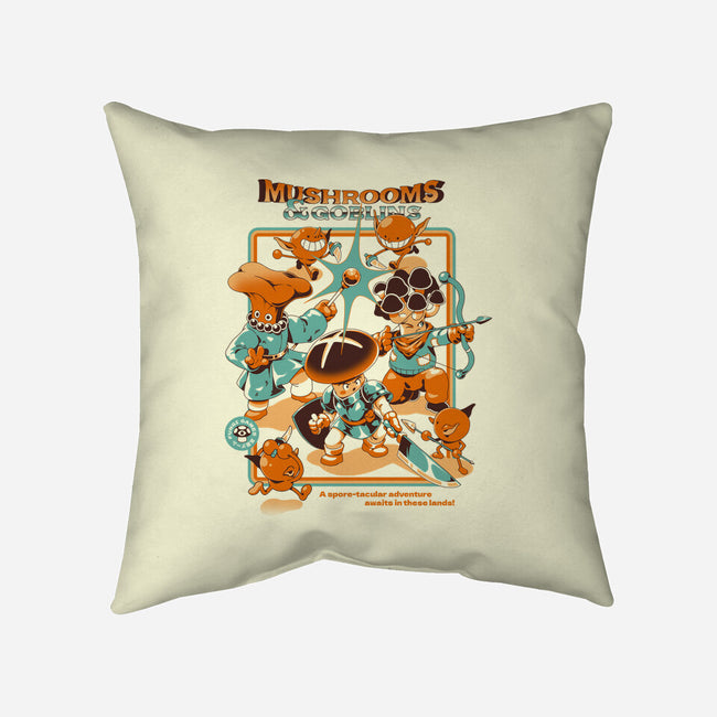 Mushrooms And Goblins-None-Removable Cover-Throw Pillow-ilustrata