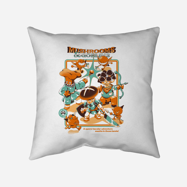 Mushrooms And Goblins-None-Removable Cover-Throw Pillow-ilustrata