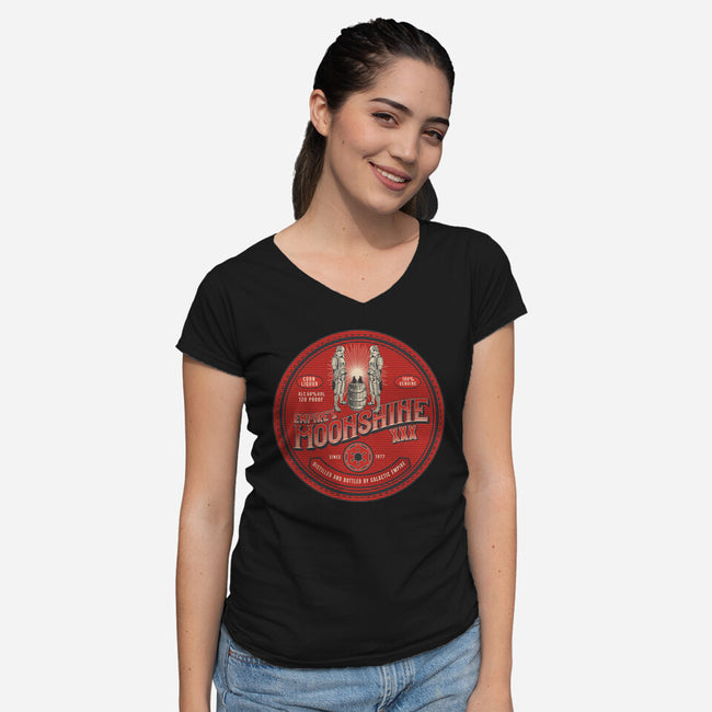 Empire's Moonshine-Womens-V-Neck-Tee-CarloJ1956