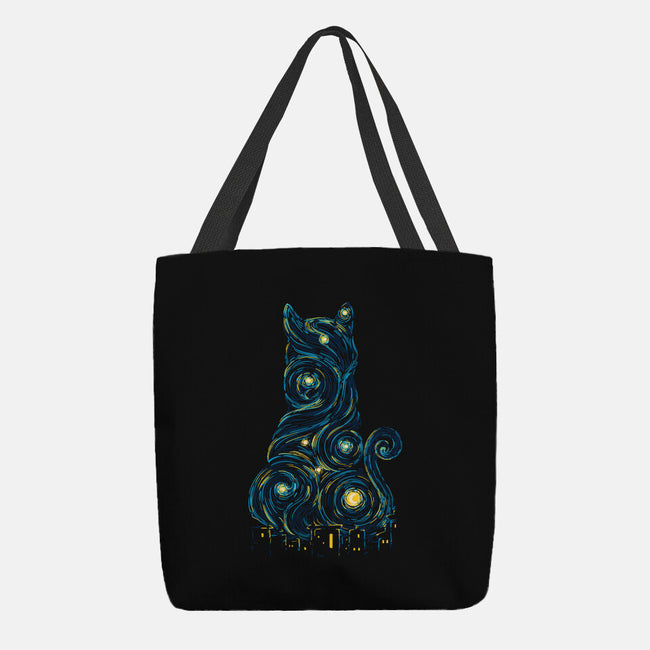 Rooftop Cat-None-Basic Tote-Bag-sebasebi