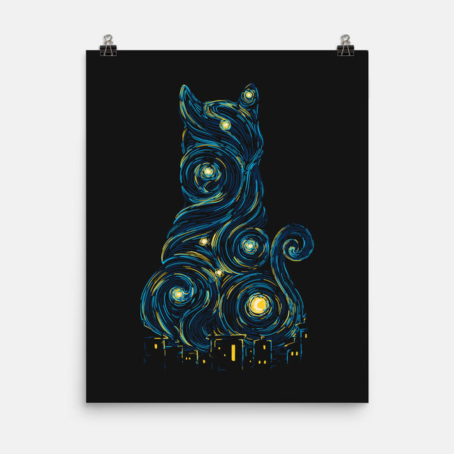 Rooftop Cat-None-Matte-Poster-sebasebi