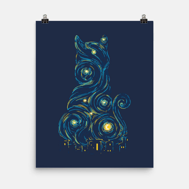 Rooftop Cat-None-Matte-Poster-sebasebi