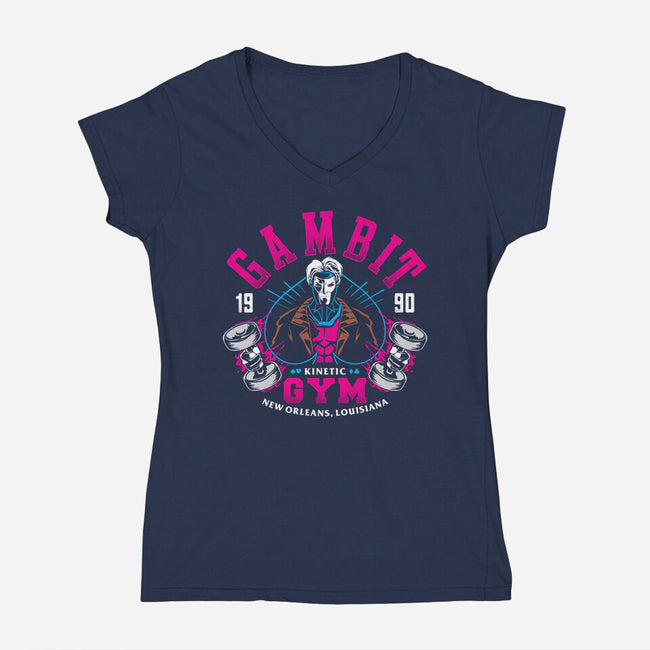 Gambit Gym-Womens-V-Neck-Tee-arace