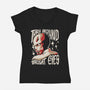 Turning Around Zombie-Womens-V-Neck-Tee-estudiofitas