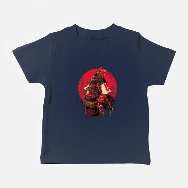 Red Kitsune Samurai-Baby-Basic-Tee-Bruno Mota