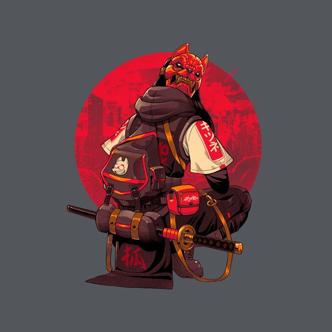 Red Kitsune Samurai-None-Stretched-Canvas-Bruno Mota