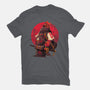 Red Kitsune Samurai-Womens-Fitted-Tee-Bruno Mota