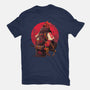 Red Kitsune Samurai-Womens-Fitted-Tee-Bruno Mota