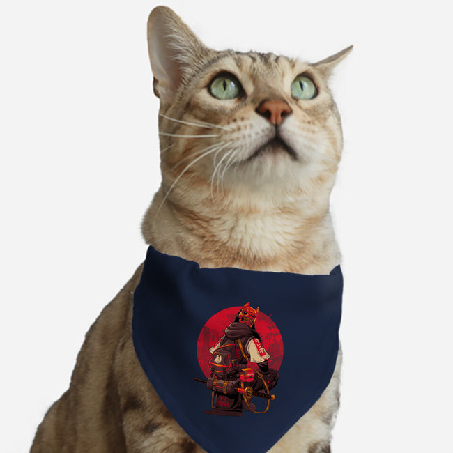 Red Kitsune Samurai-Cat-Adjustable-Pet Collar-Bruno Mota