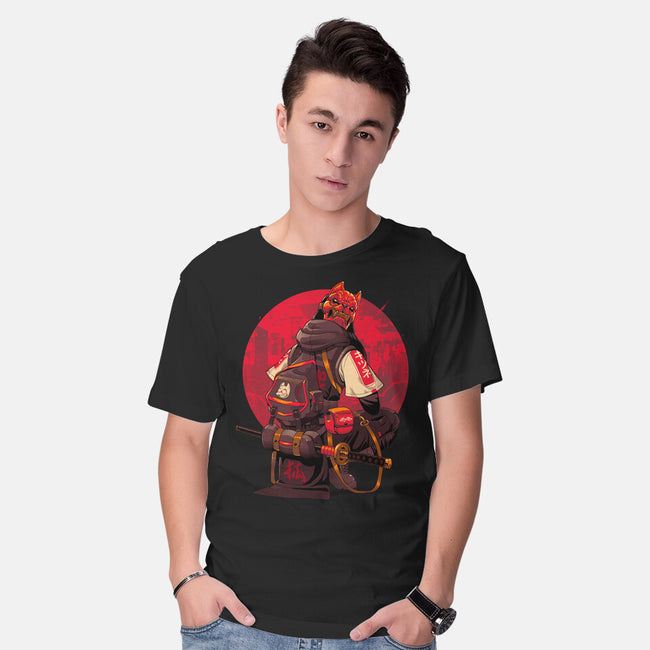 Red Kitsune Samurai-Mens-Basic-Tee-Bruno Mota