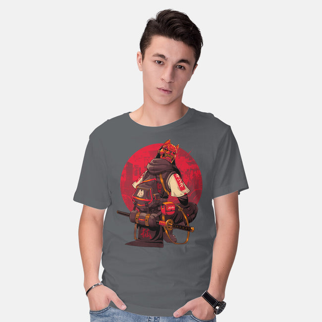 Red Kitsune Samurai-Mens-Basic-Tee-Bruno Mota