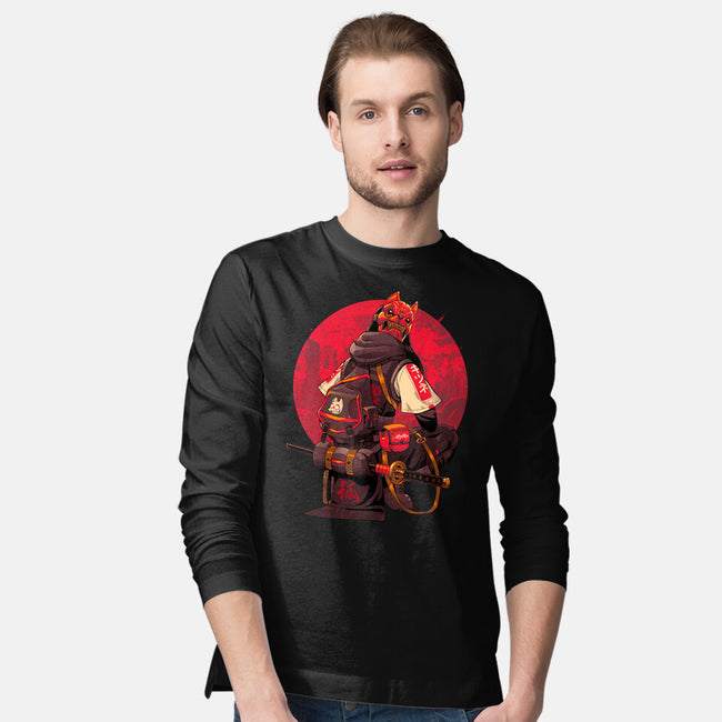 Red Kitsune Samurai-Mens-Long Sleeved-Tee-Bruno Mota