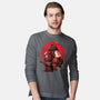 Red Kitsune Samurai-Mens-Long Sleeved-Tee-Bruno Mota