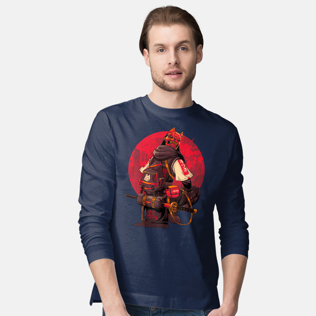 Red Kitsune Samurai-Mens-Long Sleeved-Tee-Bruno Mota