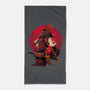 Red Kitsune Samurai-None-Beach-Towel-Bruno Mota