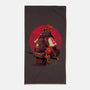 Red Kitsune Samurai-None-Beach-Towel-Bruno Mota