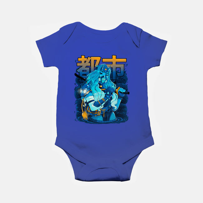 Water Urban Samurai-Baby-Basic-Onesie-Bruno Mota