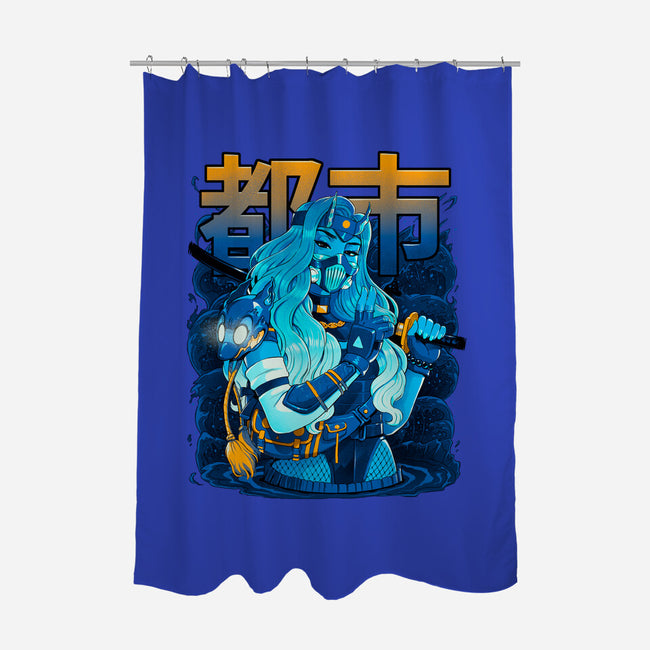 Water Urban Samurai-None-Polyester-Shower Curtain-Bruno Mota