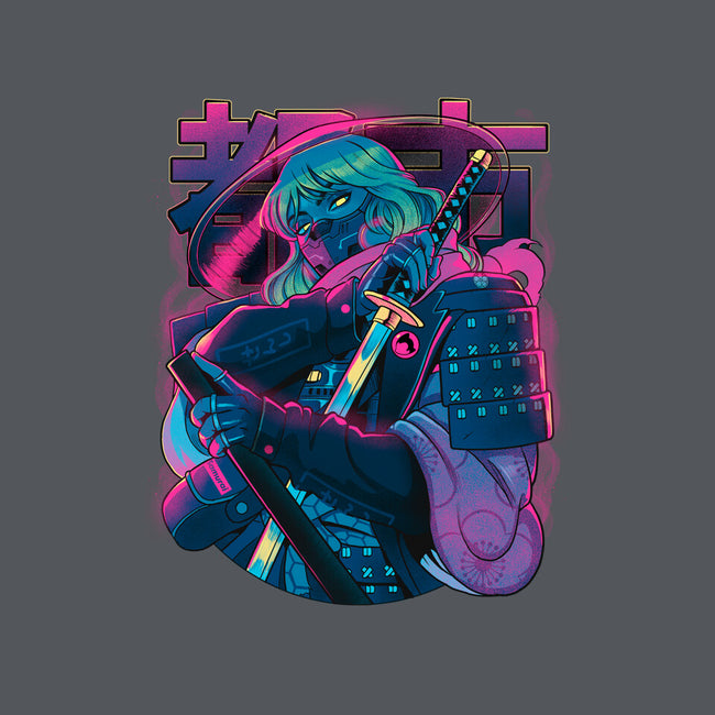 Cyber Neon Samurai-None-Fleece-Blanket-Bruno Mota