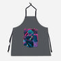 Cyber Neon Samurai-Unisex-Kitchen-Apron-Bruno Mota