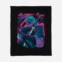 Cyber Neon Samurai-None-Fleece-Blanket-Bruno Mota