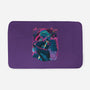 Cyber Neon Samurai-None-Memory Foam-Bath Mat-Bruno Mota