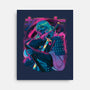 Cyber Neon Samurai-None-Stretched-Canvas-Bruno Mota