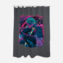 Cyber Neon Samurai-None-Polyester-Shower Curtain-Bruno Mota