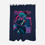 Cyber Neon Samurai-None-Polyester-Shower Curtain-Bruno Mota