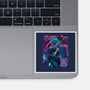 Cyber Neon Samurai-None-Glossy-Sticker-Bruno Mota