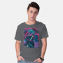 Cyber Neon Samurai-Mens-Basic-Tee-Bruno Mota