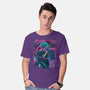 Cyber Neon Samurai-Mens-Basic-Tee-Bruno Mota