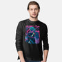 Cyber Neon Samurai-Mens-Long Sleeved-Tee-Bruno Mota