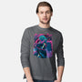 Cyber Neon Samurai-Mens-Long Sleeved-Tee-Bruno Mota