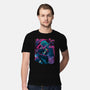 Cyber Neon Samurai-Mens-Premium-Tee-Bruno Mota