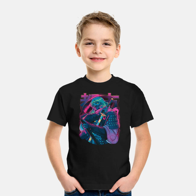 Cyber Neon Samurai-Youth-Basic-Tee-Bruno Mota