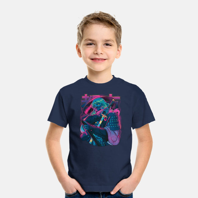 Cyber Neon Samurai-Youth-Basic-Tee-Bruno Mota