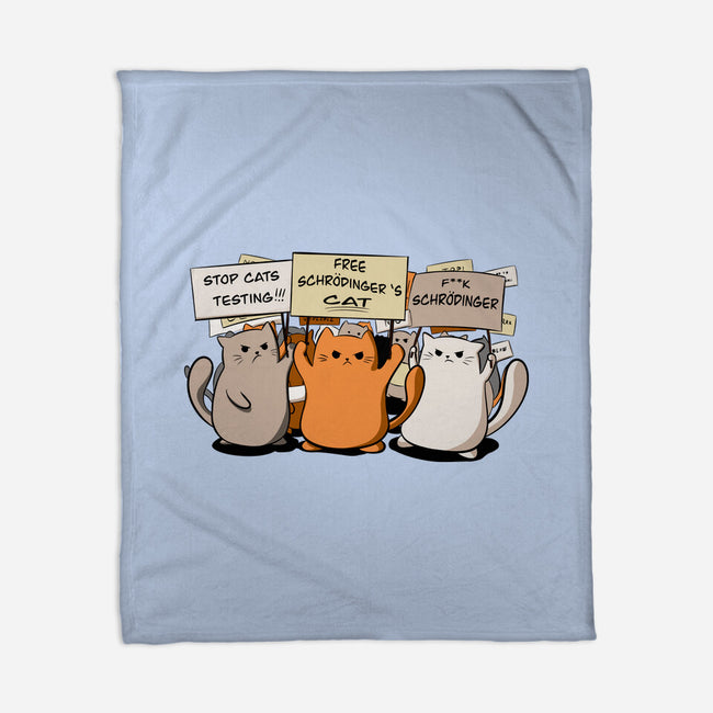 Cats Protest-None-Fleece-Blanket-fanfabio