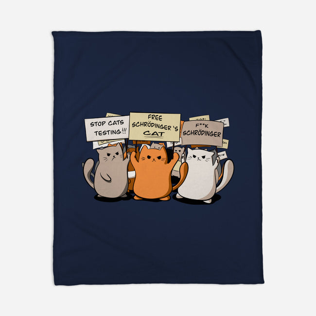 Cats Protest-None-Fleece-Blanket-fanfabio