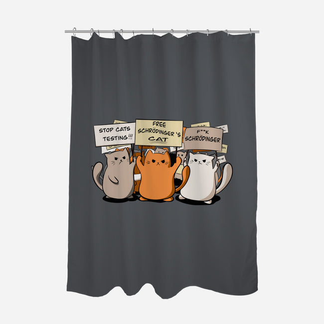 Cats Protest-None-Polyester-Shower Curtain-fanfabio